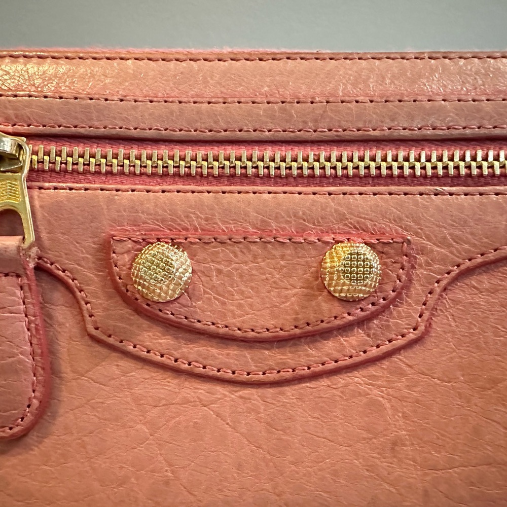 Balenciaga Long Zip Around Wallet - Pink/Coral - Authentic - Picture 3 of 16